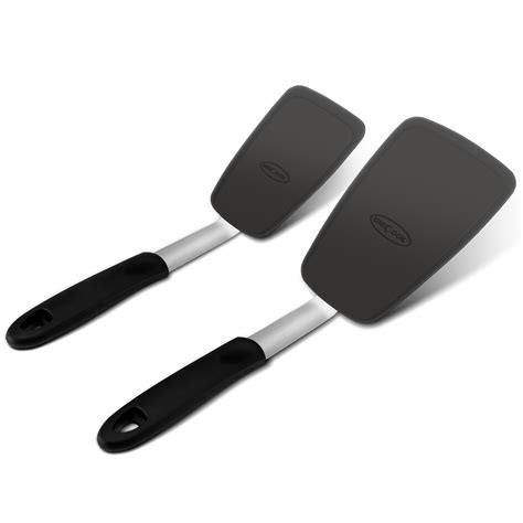 silicone spatula for frying|Unicook 2 Pack Flexible Silicone Spatula, Turner, .